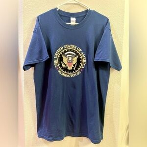 The United States of America Washington DC T-shirt Large Presidential Seal Eagle